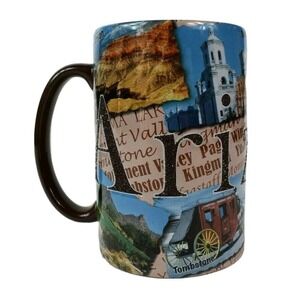 Arizona Coffee‎ Mug Americaware Collectible Souvenir  Arizona Towns 16 ounces